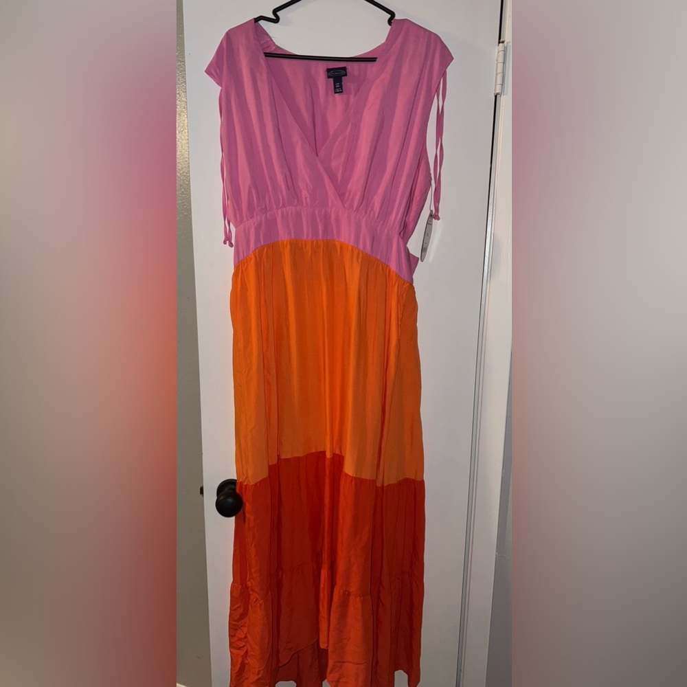 Scoop NYC | Daryl Color Block Tiered Dress (NEW)